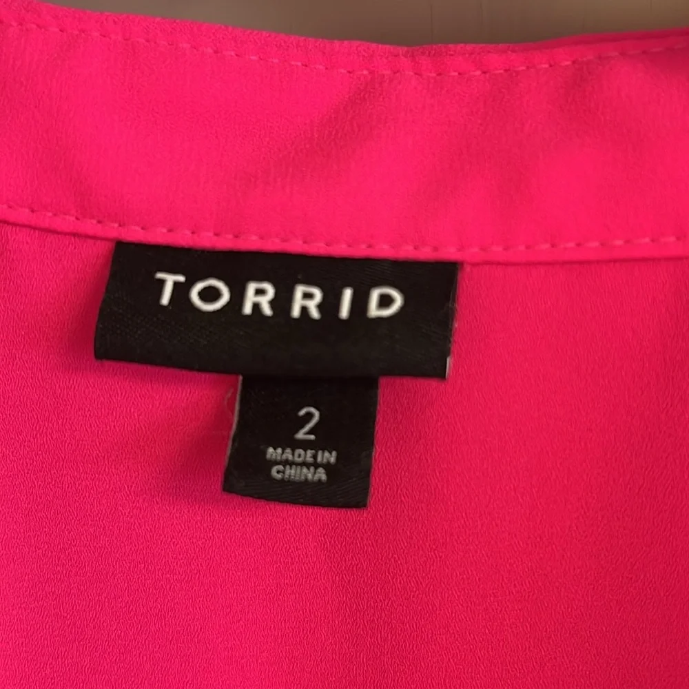 Bright Pink Button Down Shirt - Picture 2 of 4